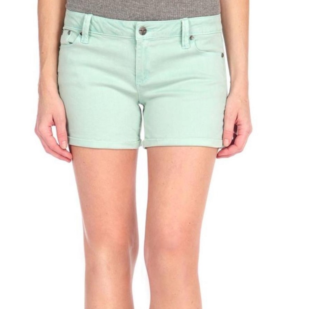 Mint stretchy soft jean shorts